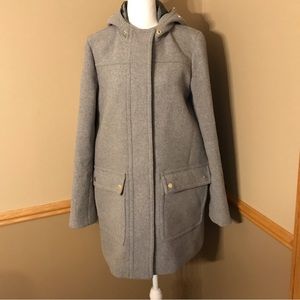 J Crew Vail Parka Heather Grey Size 6.